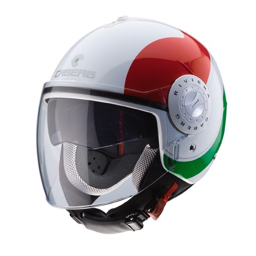 CASCO DEMI-JET CABERG RIVIERA V3 SWAY ITALIA DOPPIA VISIERA TAGLIA XS | eBay