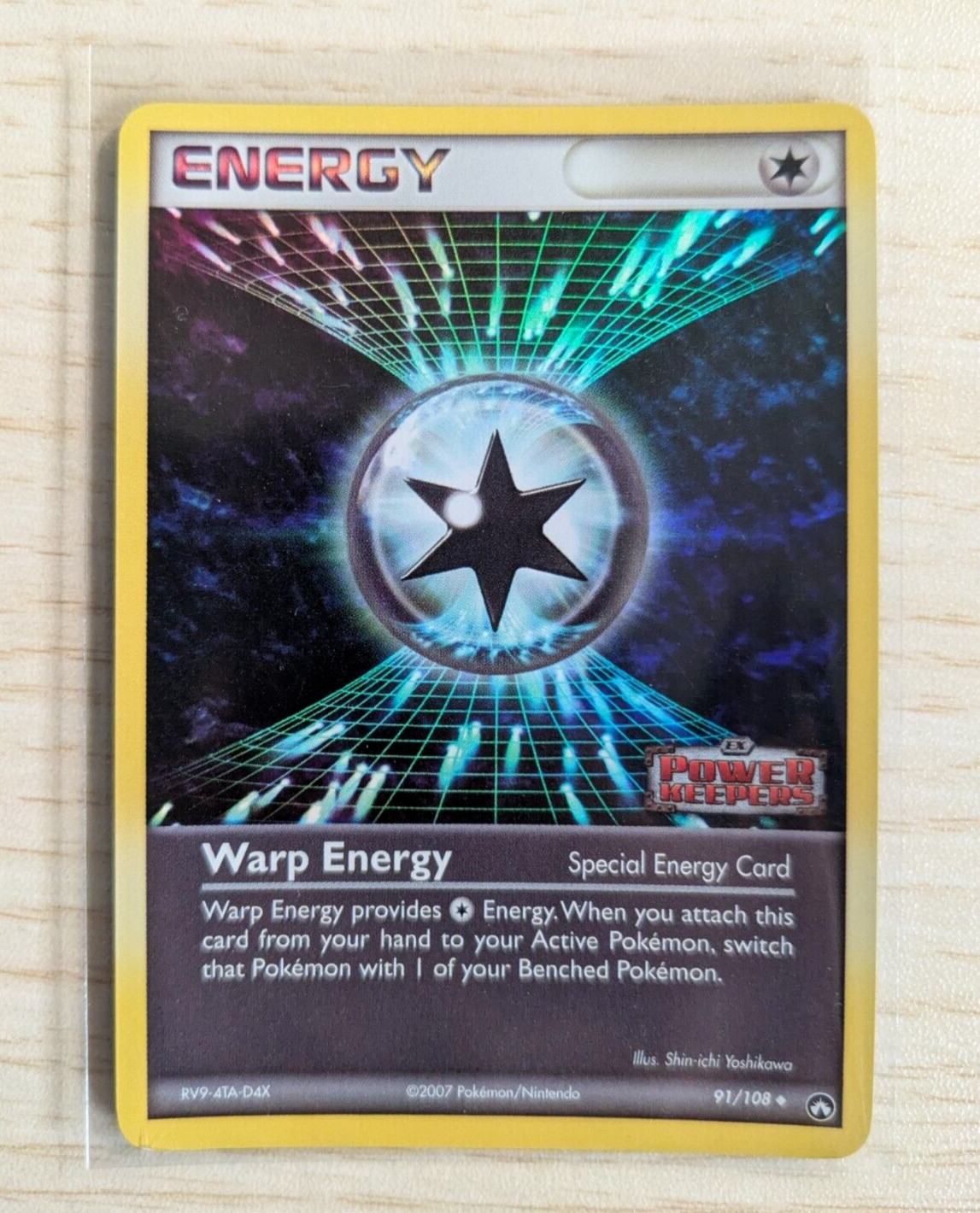Pokemon Warp Energy 91/108 Reverse Holo Near Mint EX Power Keepers Card