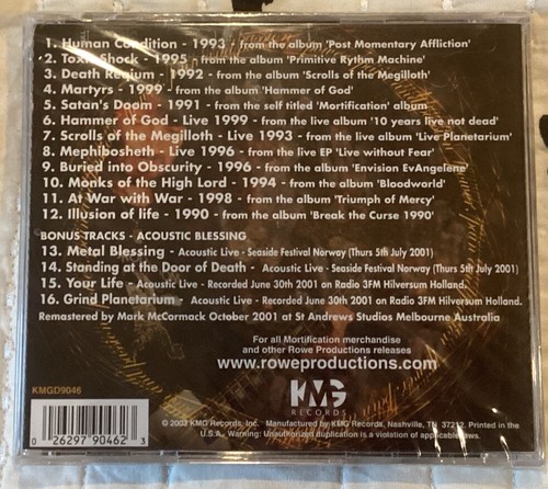 Mortification – Power, Pain & Passion 1990-2000 CD 2003 KMG Records – KMGD9046 - Picture 2 of 2