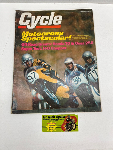 CYCLE MAGAZINE JANUARY 1970 HONDA CT70 OSSA 250 MX VINTAGE