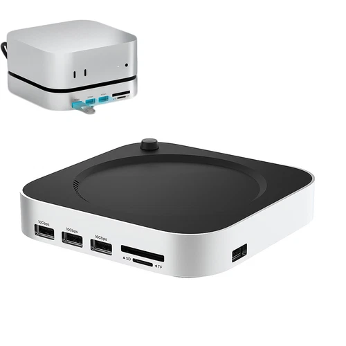 USB HUB Docking Station for Mac Mini M4 M4 Pro M.2 NVMe SSD 4TB Splitter Dock