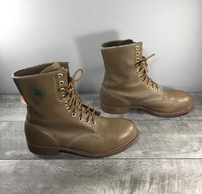 Vintage Greb Work Safety Toe Punk Leather Motorcycle Biker Mens Boots Size 9.5