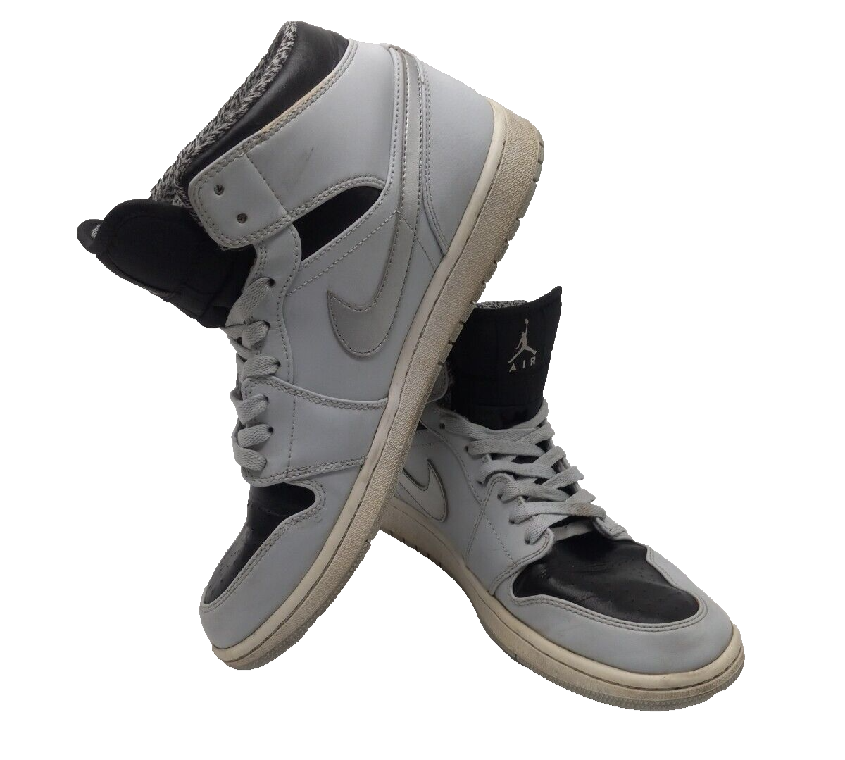 Nike Air Jordan 1 Mid Pure Platinum Metallic Silver Shoes 
