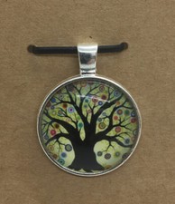 Tree of Life Round Glass Dome Cabochons 1" Bezel Pendant New Free Ship 430