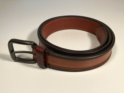 Columbia Brown Leather Belt Men Size XL 