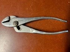 Vintage Craftsman Slip Joint 6.5" Tongue And Groove Pliers Circle P Diamond Grip