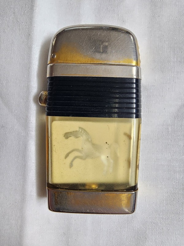 Vintage Scripto Vu-Lighter Lighter Horse Mustang. RARE