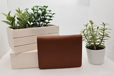 Stylish Bi-fold Mini Wallet - Brown