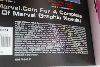 Women of Marvel Volume 2 TPB Marvel Comics 2007 1st Print VF- | eBay