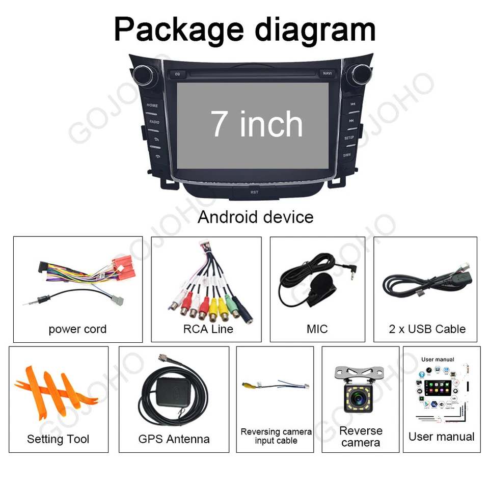 64GB Carplay Android 13 Car Radio Stereo For Hyundai I30 Elantra GT 2012-2016 - Image 3 of 4