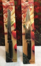 Kitchen knives - 3 each 7" Chef type & 10" Bread type - Stainless in Retail pack