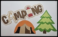Camping Handmade Paper Piecing Embellishment for Cards Pages PCC