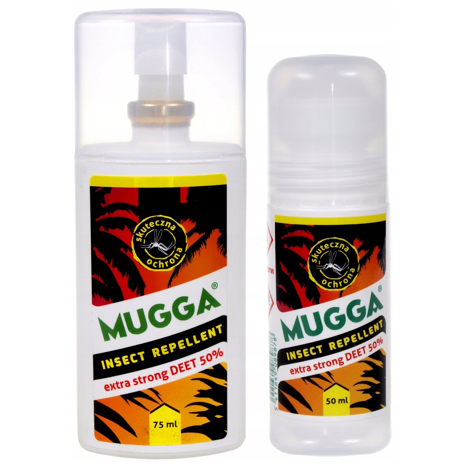 Mugga Strong anti-moustiques efficace contre piqûres de tiques pack spray et roll-on