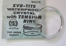 GS ET W EVR-TITE with WHITE Tension Ring Round Watch Crystal 15.1 mm - 26.9 NOS