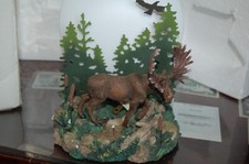 VINTAGE CERAMIC -METAL MOOSE LAMP
