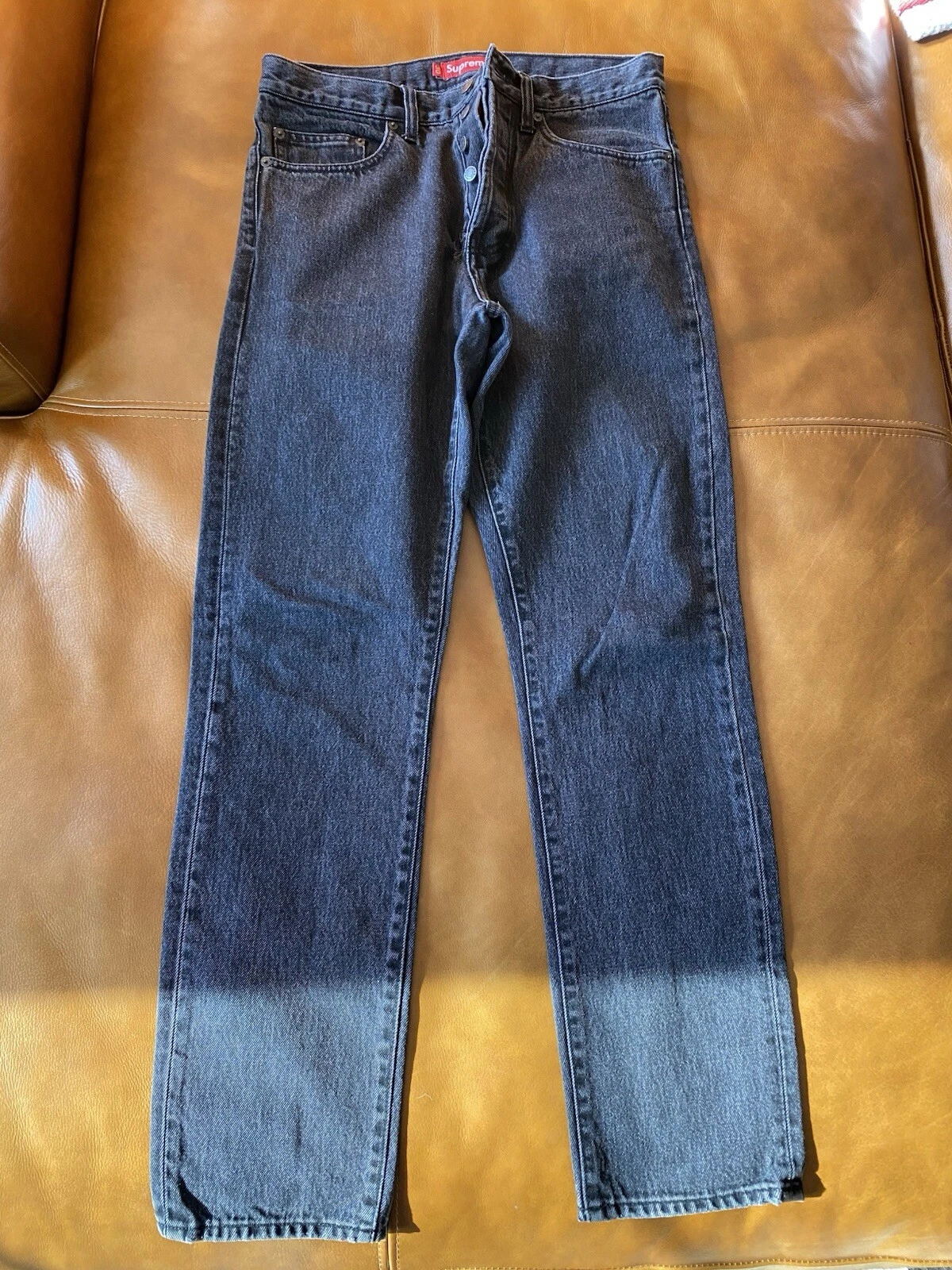 Jean slim noir délavé à la pierre Supreme taille 30