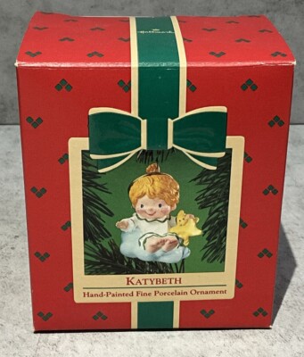 Hallmark 1984 Keepsake Porcelain Ornament Katybeth