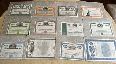 フランクリンミント社アメリカの有名企業の真正な株券と債券コレクションコンプリート The Franklin Mint The Authentic Stocks And Bonds of Great American