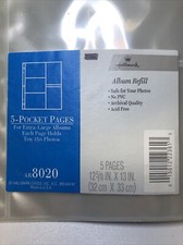 Refill Pages Photo Albums 5 Pocket Hallmark Scrapbook 5x8