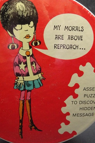 Vtg 1970's Springbok Mini Flirtations Puzzle / "My Morals are Above Reproach!" - Picture 7 of 12