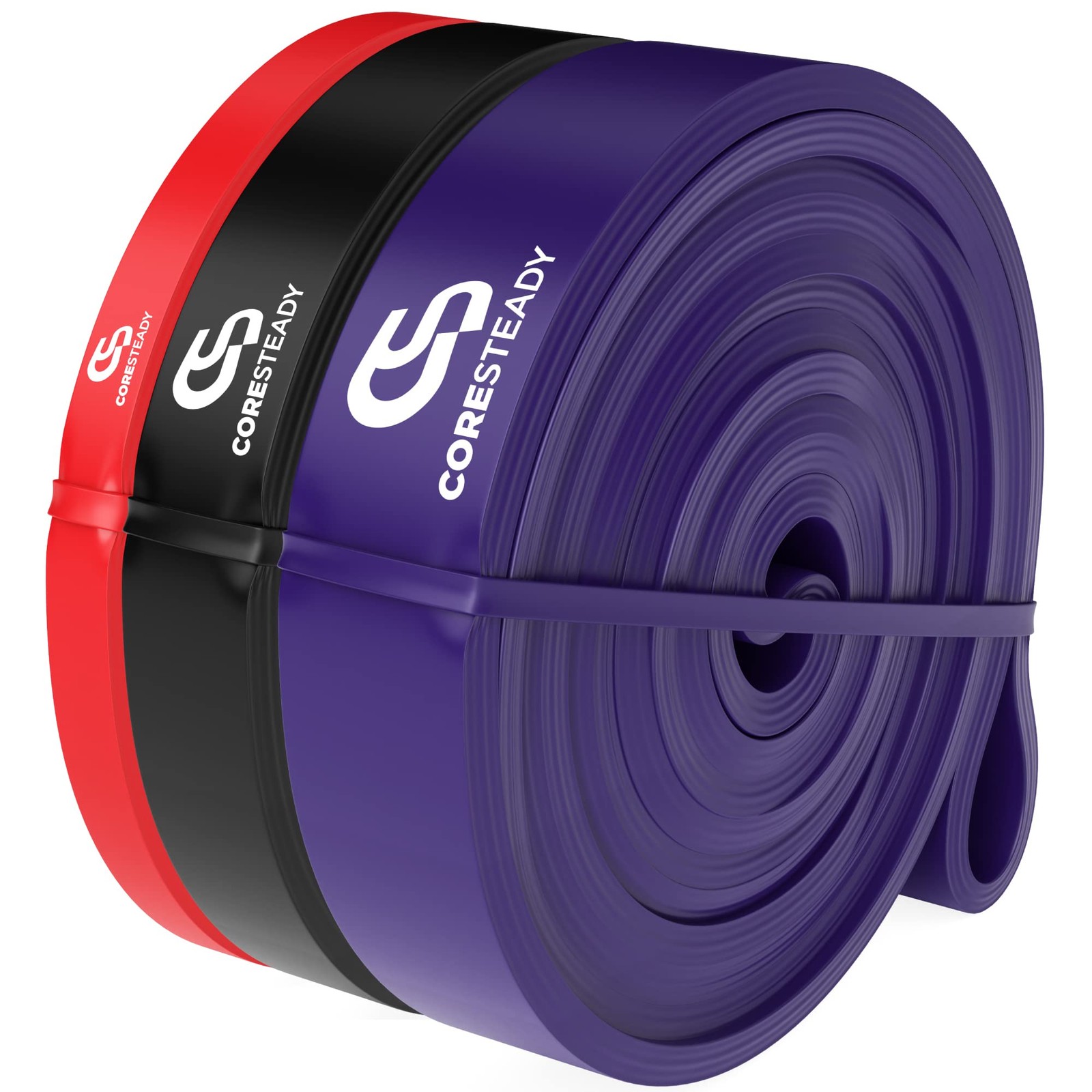 Coresteady Pull Up Bands & Resistance Bands Set of 3 - Rubber Heavy Duty Elastic