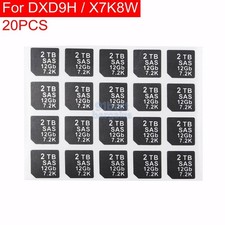 20PCS 2TB SAS 12GB 7.2K DXD9H X7K8W Tray Caddy Adhesive Stickers Labels