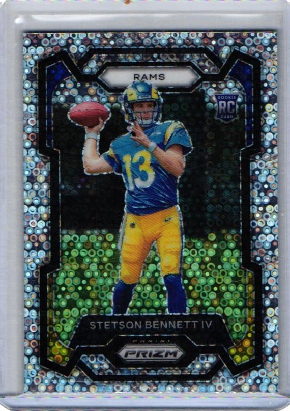 2023 Panini Prizm Stetson Bennett IV Rookie Orange Disco Prizm #358 LA Rams RC