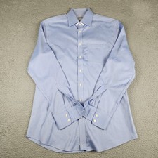 Charles Tyrwhitt Dress Shirt Mens 16/36 Blue Slim Fit Non Iron Formal Business