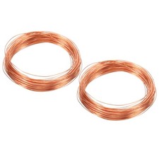 Soft Copper Wire, 2Pcs 26Gauge/0.4mm Diameter 15m/49.2ft Spool Craft Wire