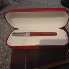 Sheaffer White Dot Prelude Fountain Pen--Red with chrome cap