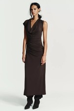 New Collection Zara RUCHED MIDI DRESS  Size S