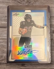 2019 Nick Cross Leaf All American Bowl Auto #11/12 Blue Flag Colts