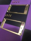 2x Flat Metal Humbucker Pickup Mounting Ring Bridge&Neck Pickup Frame Gold — photo 3