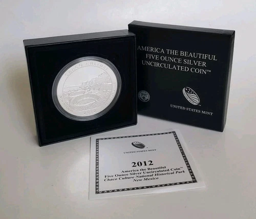 2012 P 5oz Silver ATB America The Beautiful Chaco Culture Uncirculated Coin