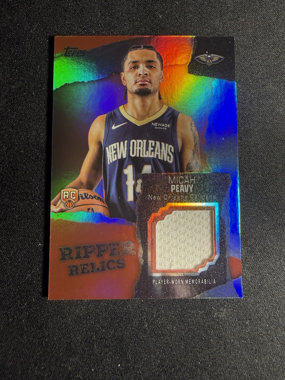 2025-26 Topps - Retail Ripper Relics Micah Peavy #RR-MP (MEM, RC)