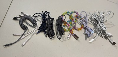 lightning charging cables - various sizes - 18 cables
