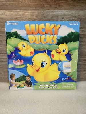 Pressman Lucky Ducks Game Motorized Memory Color  Matching Preschool Board  Game