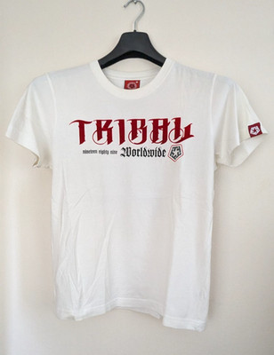 Tribal Gear Worldwide Skull Backprint T-Shirt Gr. M Vintage Shirt weiß  2605013