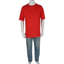 Vintage Giorgio Beverly Hills Embroidered Red Single Stitch Tee T Shirt