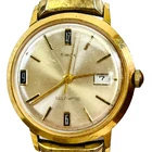Vintage Timex Self‑Wind Gold Tone Wristwatch w/ Speidel Band 1960s–70s