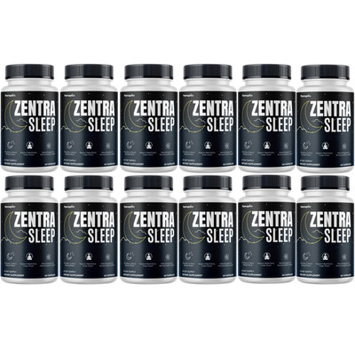 Zentra Sleep Support Supplement w/ Melatonin, Magnesium Calm Relax (12 Bottles)