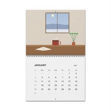 Coffee & Quiet Mornings 2027 Wall Calendar - Coffee Lover Gift
