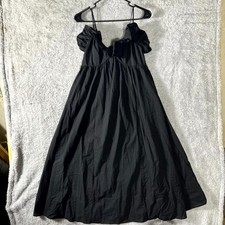 H&M Midi Dress Womens Small Black Sleeveless ...