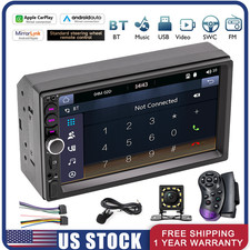 2DIN Double 7  Touchscreen Car Stereo with Bluetooth, GPS Apple/Android CarPlay