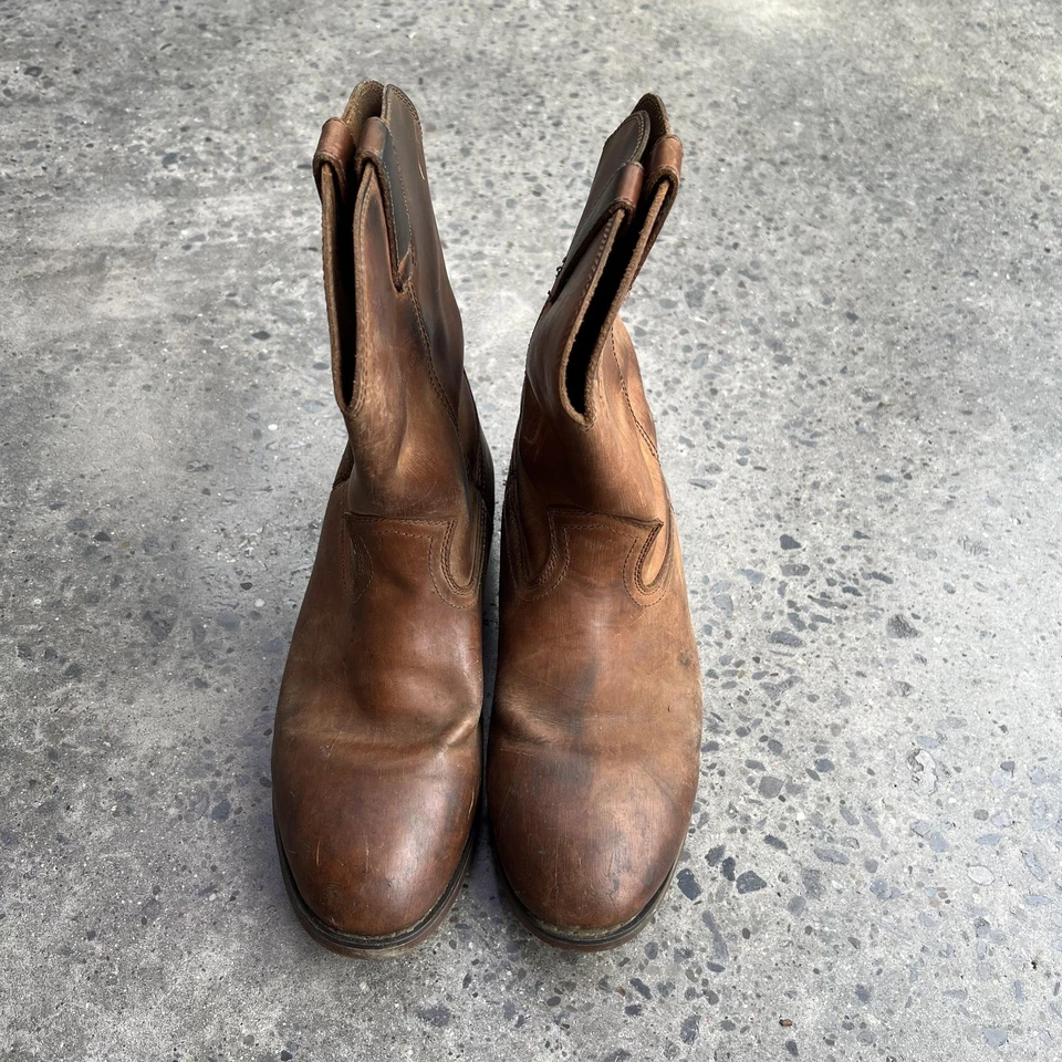 Georgia Boot рабочие ботинки мужские коричневые кожаные без застежек Wellington Roper носок - Изображение 2 из 4