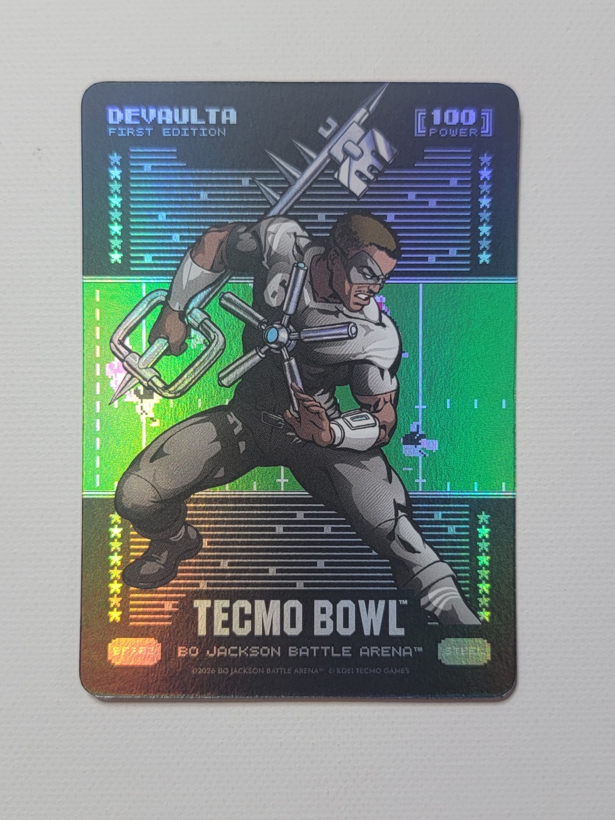 2026 Bo Jackson - Tecmo Bowl - Battlefoil - Devaulta DeVonta Smith - Steel BF282