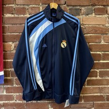 Vintage Adidas 2003 Season Real Madrid Track Jacket Full Zip Made In USA Mens XL