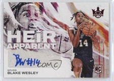 2022 Panini Court Kings Heir Apparent Ruby 31/99 Blake Wesley #HA-BSS Auto 0qc1