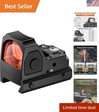 Full-Sized Red/Green Dot Sight with Adapter Plate - Precision for Airsoft & More
