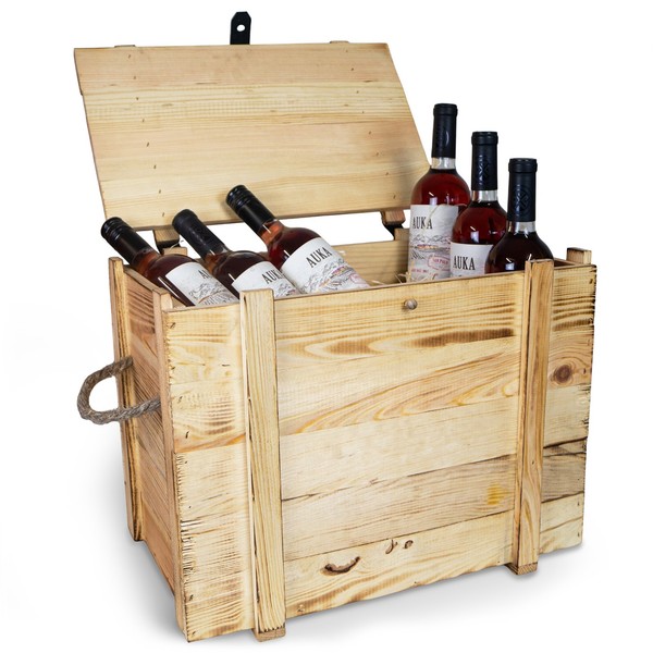Weinkisten 12Er Geflammt Inkl. Holzwolle Weinkiste Geschenkekiste Holzkiste Aufb-image